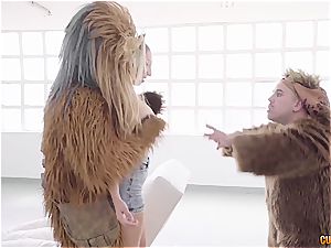 Spanish breezy Yuno enjoy gets pounded by Chewbacca, Yoda and an ewok
