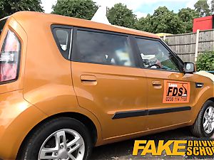 faux Driving school Posh crazy big-chested examiner