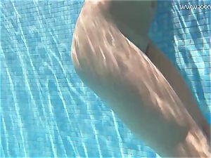 Jessica Lincoln small tattooed Russian teenager in the pool